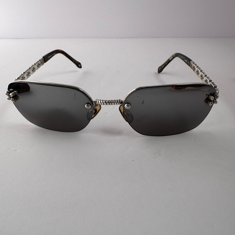 BRIGHTON Handmade Women’s Sunglasse w/Orig Case Rimless Sunglasses Silver Arms